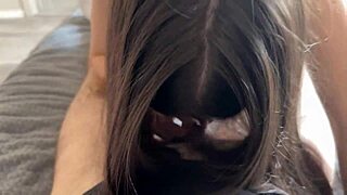 early morning doggystyle ends with hot cumshot on her ass