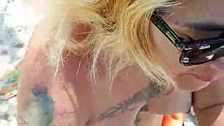 Puta Mexicana Flashes Tits Ass Then Sucks Cock Publicly