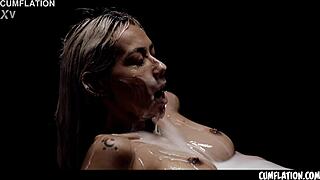 VERONICA LEAL swells with nonstop cum pumps in rough anal creampie squirting domination