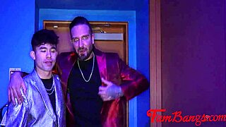 family thought i was in college but found me stripping at club mmf threesome 🔥🕺