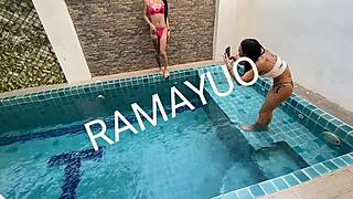 hot thai ladyboy nang bends over for homemade anal with big cock deepthroat domination