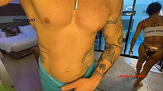 hot thai ladyboy nang bends over for homemade anal with big cock deepthroat domination