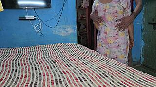 Village bhabhi gets indoor body massage licking from dever on shaved pussy