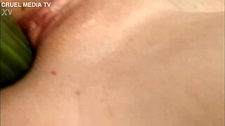 😍 Sexy blonde Gina teases pussy with fruits in hot Czech solo! 🔥