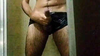 wow taking a shower bath masturbating skinny brazilian huge cock jerk off til orgasm!!