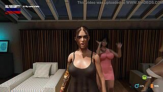 uncensored hentai villa party teases big tits ass