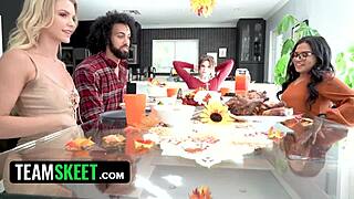 Grateful Girls Trailer: Asian Blonde Lesbian 4some 69 Ass Licking Blowjob Cowgirl Orgy Holiday Orgasms