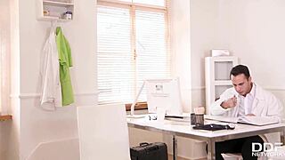 Busty British Nurse Amber Jayne RIDES Doctor's Thick Cock in Horny Hospital Fuck