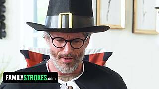 Stepdaughter's Miniskirt Thanksgiving Tease Sparks Family Orgy