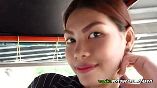Sweet thai teen pussy slammed outdoors after flirty pickup