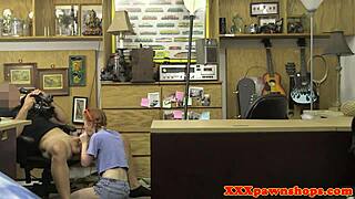 Pawner Teen Sneaks Cock Ride in Back Office on Hidden Cam