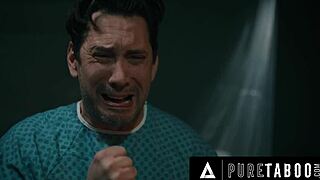 Three-Titted Demon Ashley Lane Breastfeeds Lactating Nurse Anna Claire Clouds in Creepy Hospital Orgy!