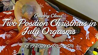 Granny Claus Cums Hard Doggystyle and Missionary Christmas Orgasms!