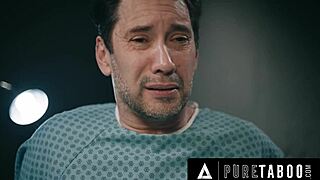 Three-Titted Demon Ashley Lane Breastfeeds Lactating Nurse Anna Claire Clouds in Creepy Hospital Orgy!