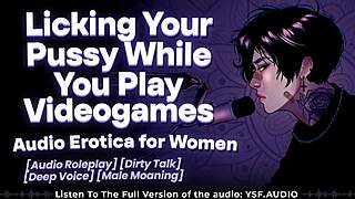 jealous bf licks clit during your game moans 😏