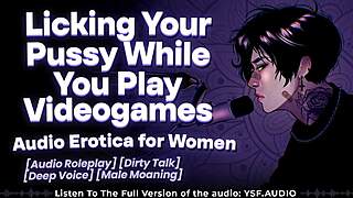 jealous bf licks clit during your game moans 😏