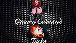 Granny Cougar Diddles Herself Hard With Dildo Until She Cums Big