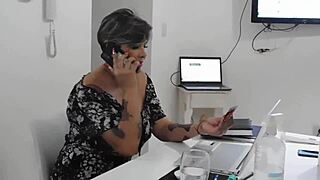 the slut calls her lover over to pick her up before her husband arrives