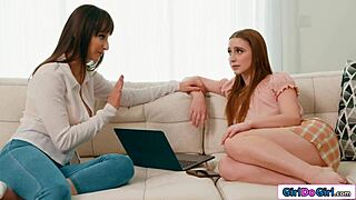 stepmom's driving test turns into teen face-sitting pussy lick frenzy?