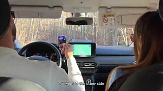 Heart racing in the mountains, laura quest flashes her tanned tits and teases outdoors wildly