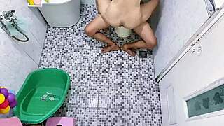 Peeking on hot neighbors fucking wildly in bathroom?