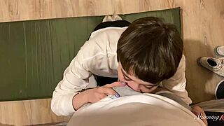 Teen beauty Alisa craves her boyfriend Dorian's monster cock delivering ultimate blowjob pleasure