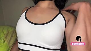 Affectionate crossdressing transsexual assfucked bareback hard