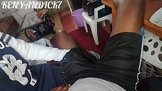 African Nanny Sucks Boss's Black Cock While Wife Works Nearby