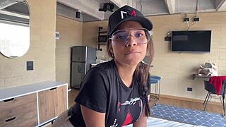 Colombian busty big butt milf latina debuts in amateur casting with sloppy deepthroat and rough pounding