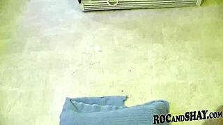 ebony wife and lover share playful awesome moments in kitchen together
