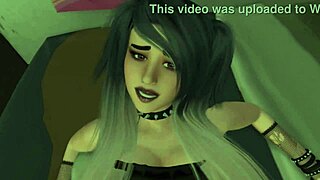 POV goth babe spreads legs wide for rough party sex pounding in sims 4 style!