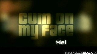 Dark Brazilian Mel Deepthroats Massive Black Cock for Facial Cumshot!