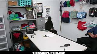 PETITE BLONDE TEEN SHOPLIFTER DELILAH DAY CAUGHT FUCKED BY OFFICER UNDER HIJAB