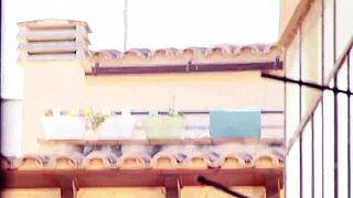 oh god a neighbor caught me spying now he blackmails my skinny latina body into this lingerie vid