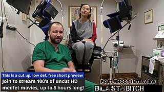 kalani luana gulps doctor's dick twice then spreads shaved pussy for pov missionary pounding