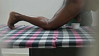 I'm squeezing his thick sperm milk in spa massage