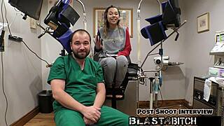 kalani luana gulps doctor's dick twice then spreads shaved pussy for pov missionary pounding