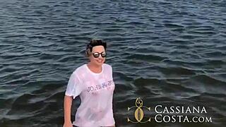 Homemade video of a Brazilian milf and her friends having a threesome