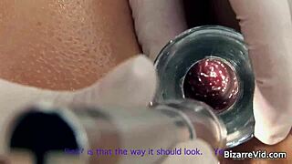 Nasty Blonde Bound and Gagged in Doctor's Choking Exam Room