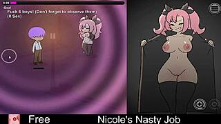 i can't get enough of nicole's nasty interactive game job making me throb so hard