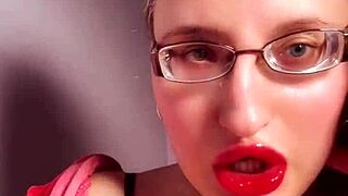 Perfect Red Lip Gloss Lips Lipstick Fetish Findom Goaldigger