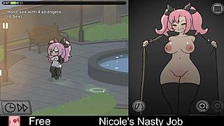 i can't get enough of nicole's nasty interactive game job making me throb so hard