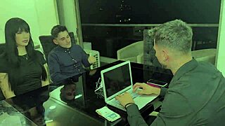 we fuck real estate agent yenifer chacon in rough threesome cage play