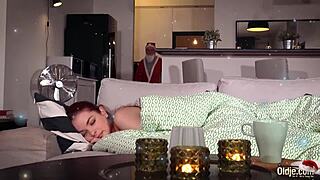 santa bends naughty 18+ redhead over for tight pussy pounding this xmas 🎅🔥
