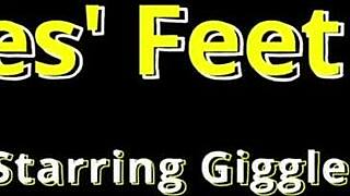 GIGGLES' Bare Feet Rub Giant Hot Cock on Beach in Backstage Tickling Fetish Close-Up