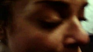 dirty latina kneels sucking massive black monster cock deeper in part two