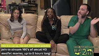 GIGGLES' Bare Feet Rub Giant Hot Cock on Beach in Backstage Tickling Fetish Close-Up