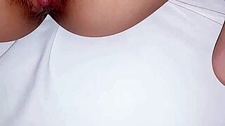 Pinay student's red panties soaked with dripping wet pussy