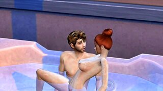 mmmm hot tub sex with stepsis jacuzzi pool fun?