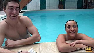 Why pick up this Czech brunette teen for cash sex when her private poolside fuck looks so real?